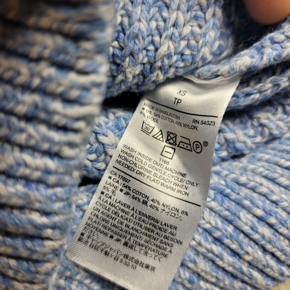 Banana Republic Marled Pullover Sweater Blue Heather - Picture 6 of 8